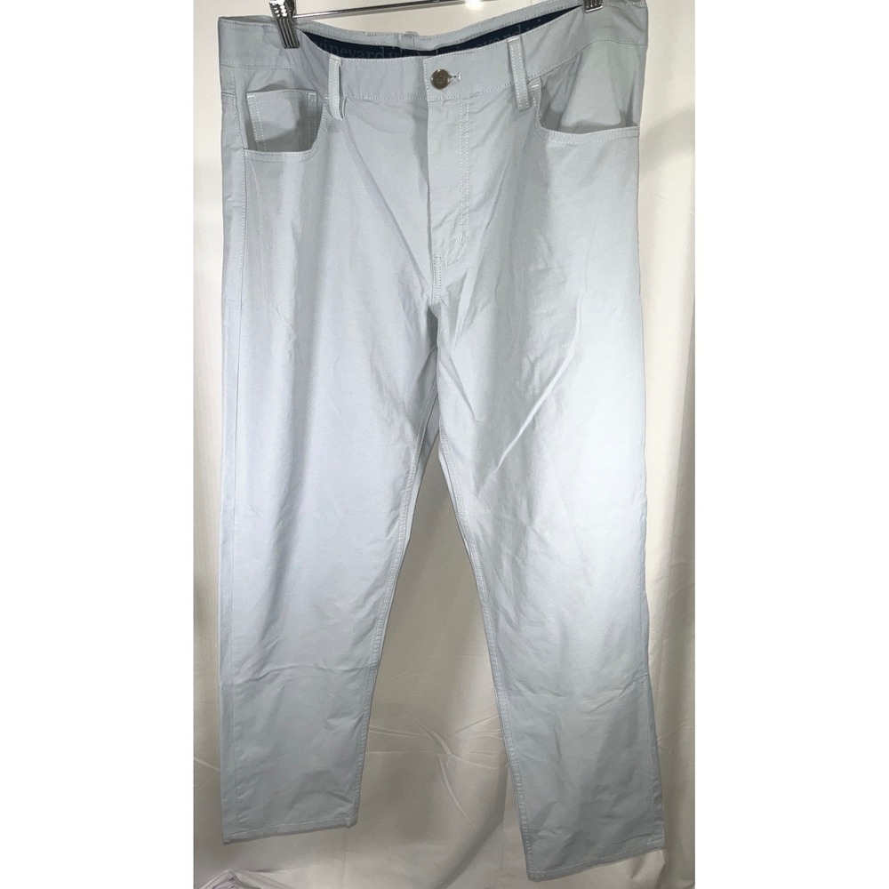 Vineyard Vines On The Go Pant Blue Performance Chino Slim Straight 34x30